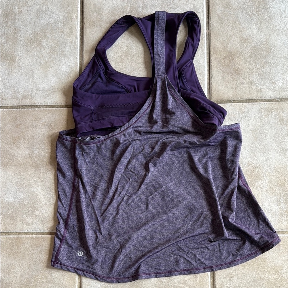 lululemon athletica Purple Tank Top women’s size 10 run sports bra tank